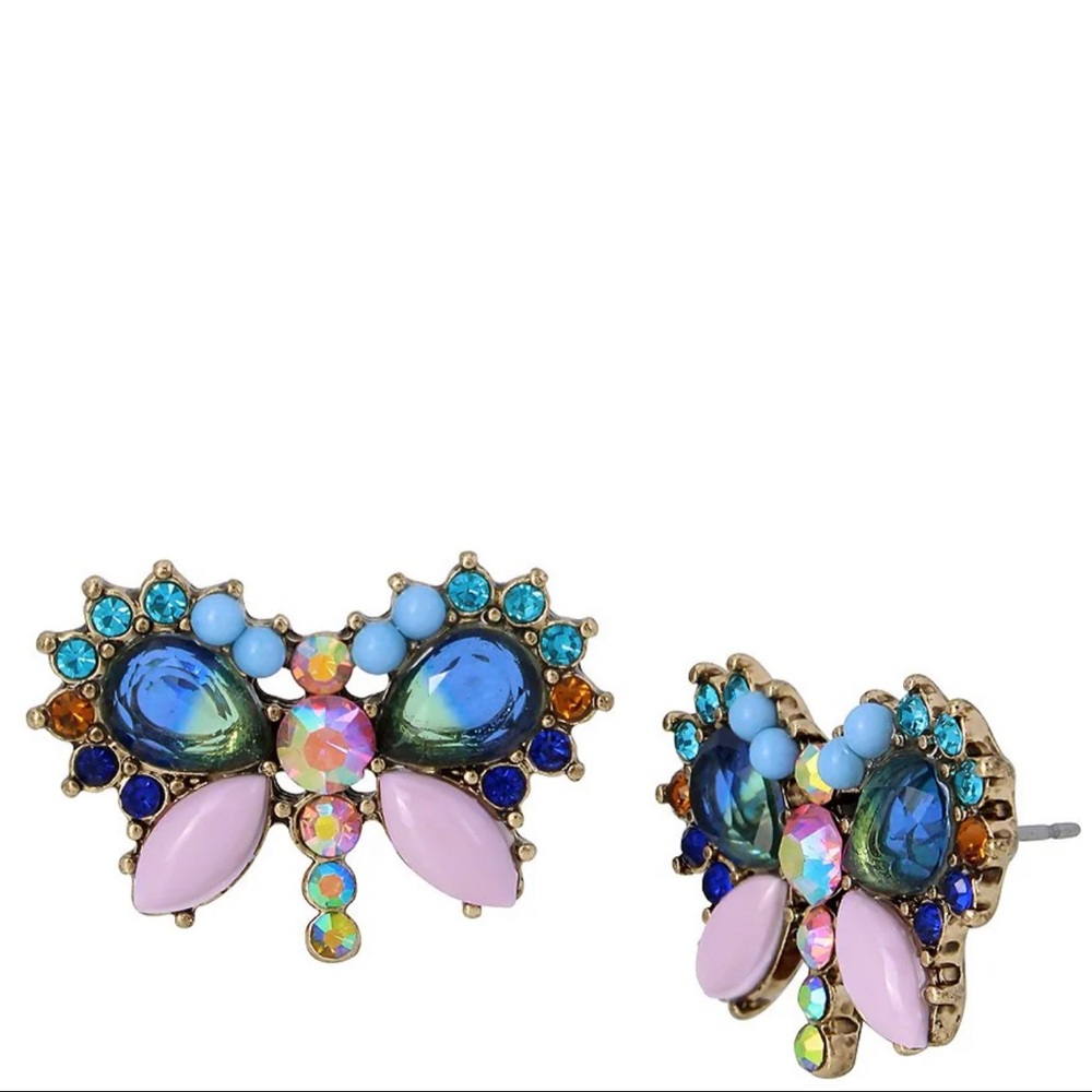 Betsey Johnson Butterfly Stud Earrings